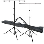 2 x 3 Section T Bar Lighting Stand High Quality Light Weight DJ T-Bar Inc Bag