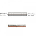 6.35mm Mono Jack Socket to Socket Coupler Adaptor