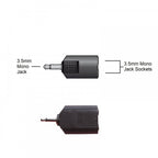 3.5mm Mono Jack to 2 x 3.5mm Mono Jack Sockets Adapter