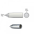 RCA Phono Plug Male to 3 Pin XLR Plug Male Adapter