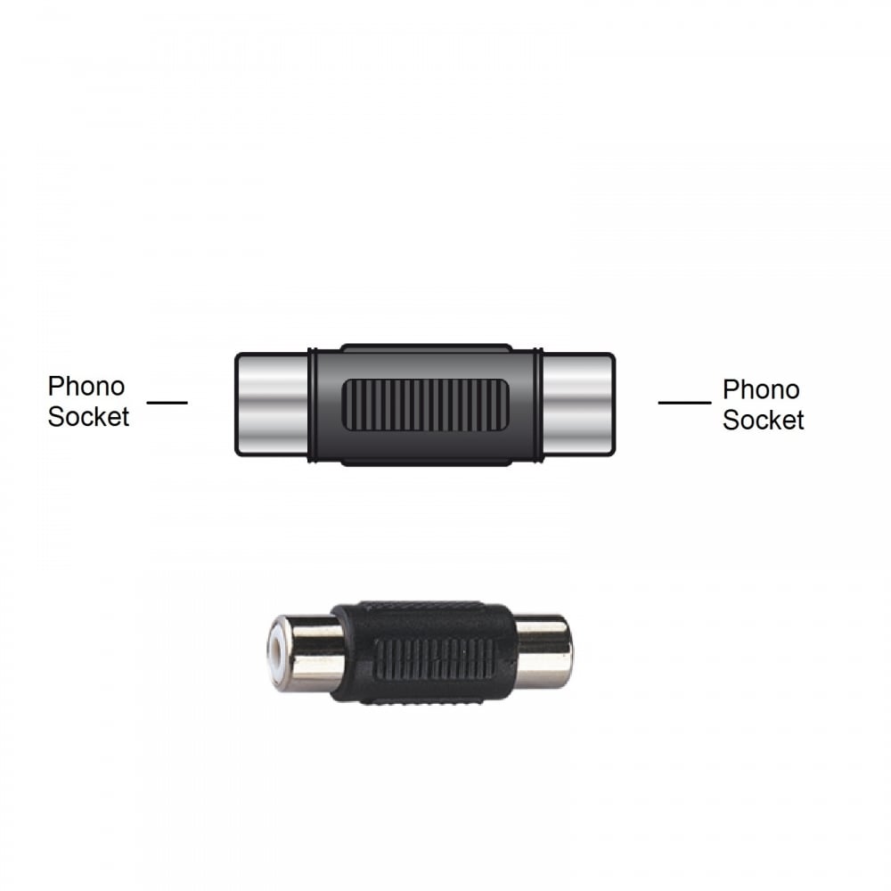 RCA Phono Socket to Socket Coupler Adapter