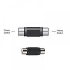 RCA Phono Socket to Socket Coupler Adapter