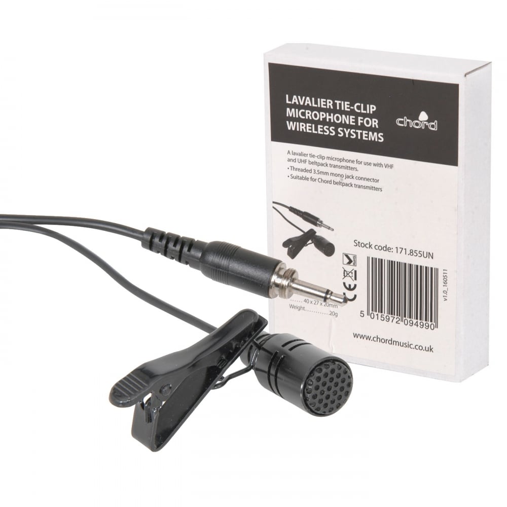 Lapel / Lavalier Microphone For Wireless Systems QU4 HU6 QRPA QXPA DT50