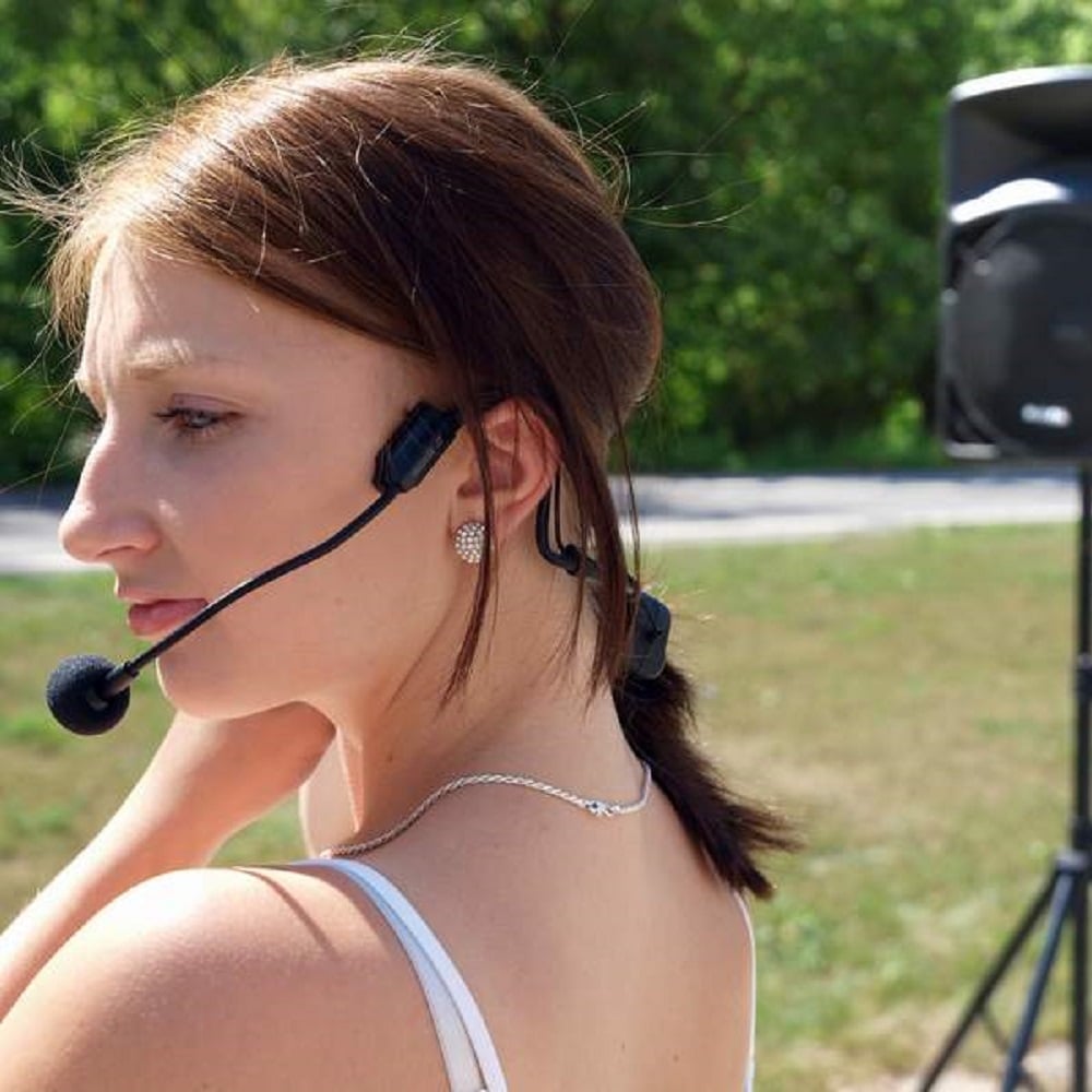 QWM 1900 HS UHF Lightweight Headset Wireless Radio Microphone