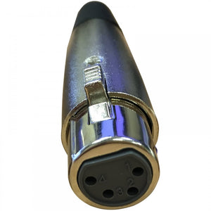 4 Pin XLR Female Socket with Solder Terminals & Cable Protector
