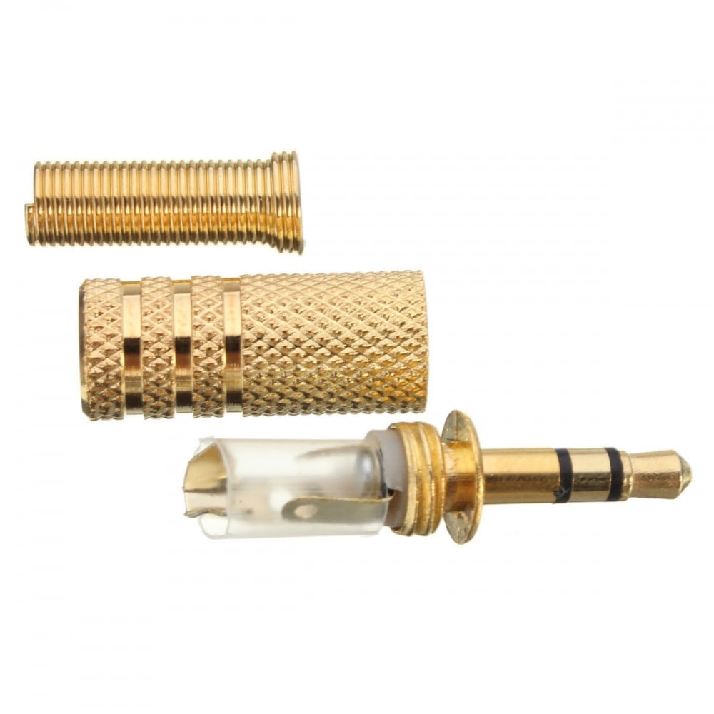 HQ 3.5 mm Gold Plated Stereo Jack Plug Metal Body Connector 3.5mm