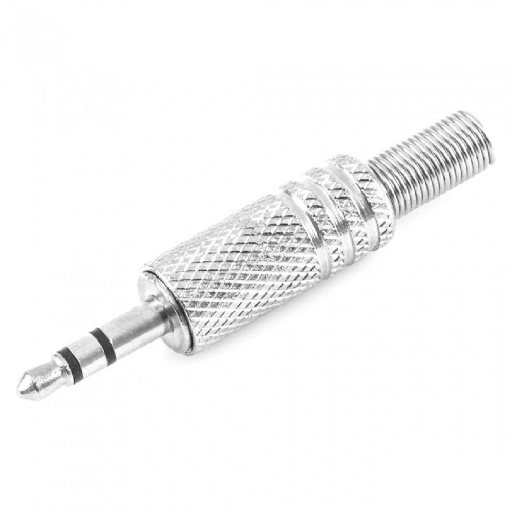 HQ 3.5 mm Nickle Plated Silver Stereo Jack Plug Metal Body Connector 3.5mm