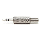 HQ 3.5 mm Nickle Plated Silver Stereo Jack Plug Metal Body Connector 3.5mm