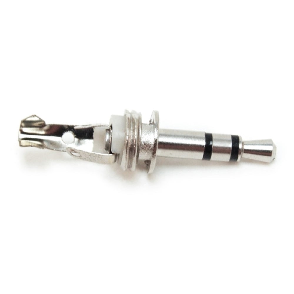 HQ 3.5 mm Nickle Plated Silver Stereo Jack Plug Metal Body Connector 3.5mm