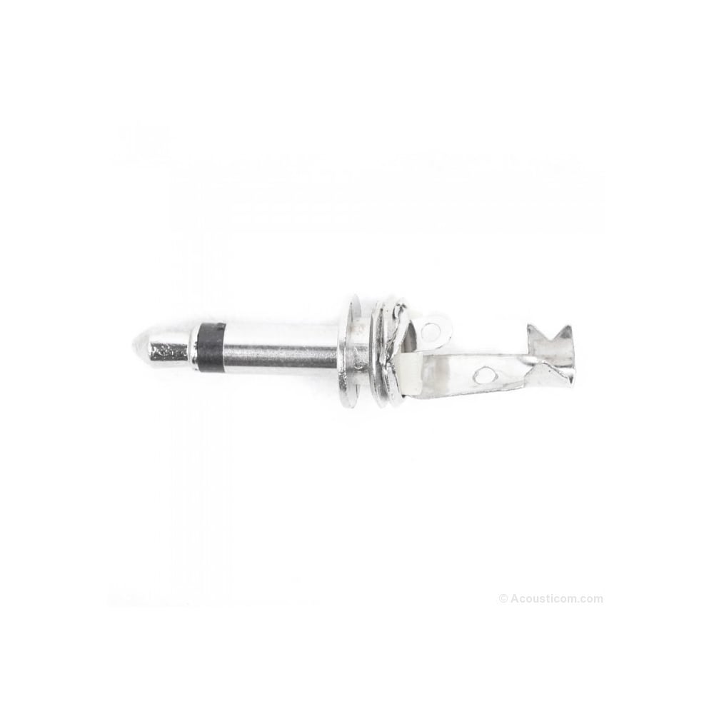 HQ 3.5 mm Nickle Plated Silver Mono Jack Plug Metal Body Connector 3.5mm TS