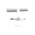 HQ 3.5 mm Nickle Plated Silver Mono Jack Plug Metal Body Connector 3.5mm TS