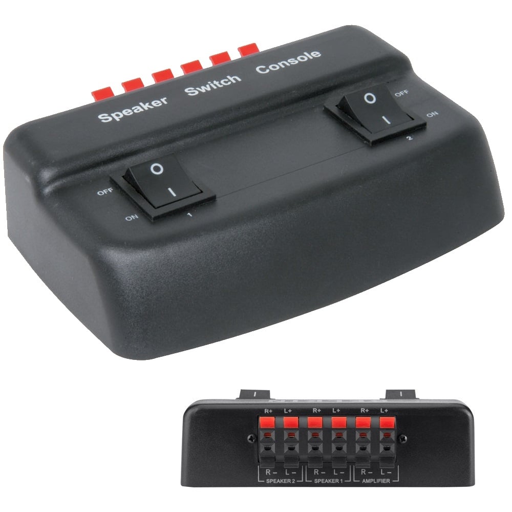 2 Way Speaker Switch Selector Box for AV Reciever / Stereo / Speakers