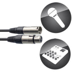 3 x 3M XLR Male to Female Microphone Audio Lead