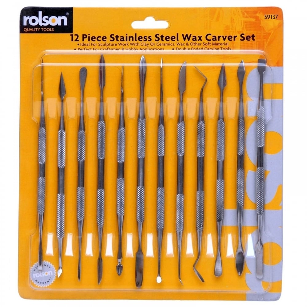 12 Piece Stainless Steel Wax Carver Set 59137 Hobby in Wax Clay Moulding