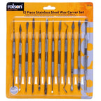 12 Piece Stainless Steel Wax Carver Set 59137 Hobby in Wax Clay Moulding