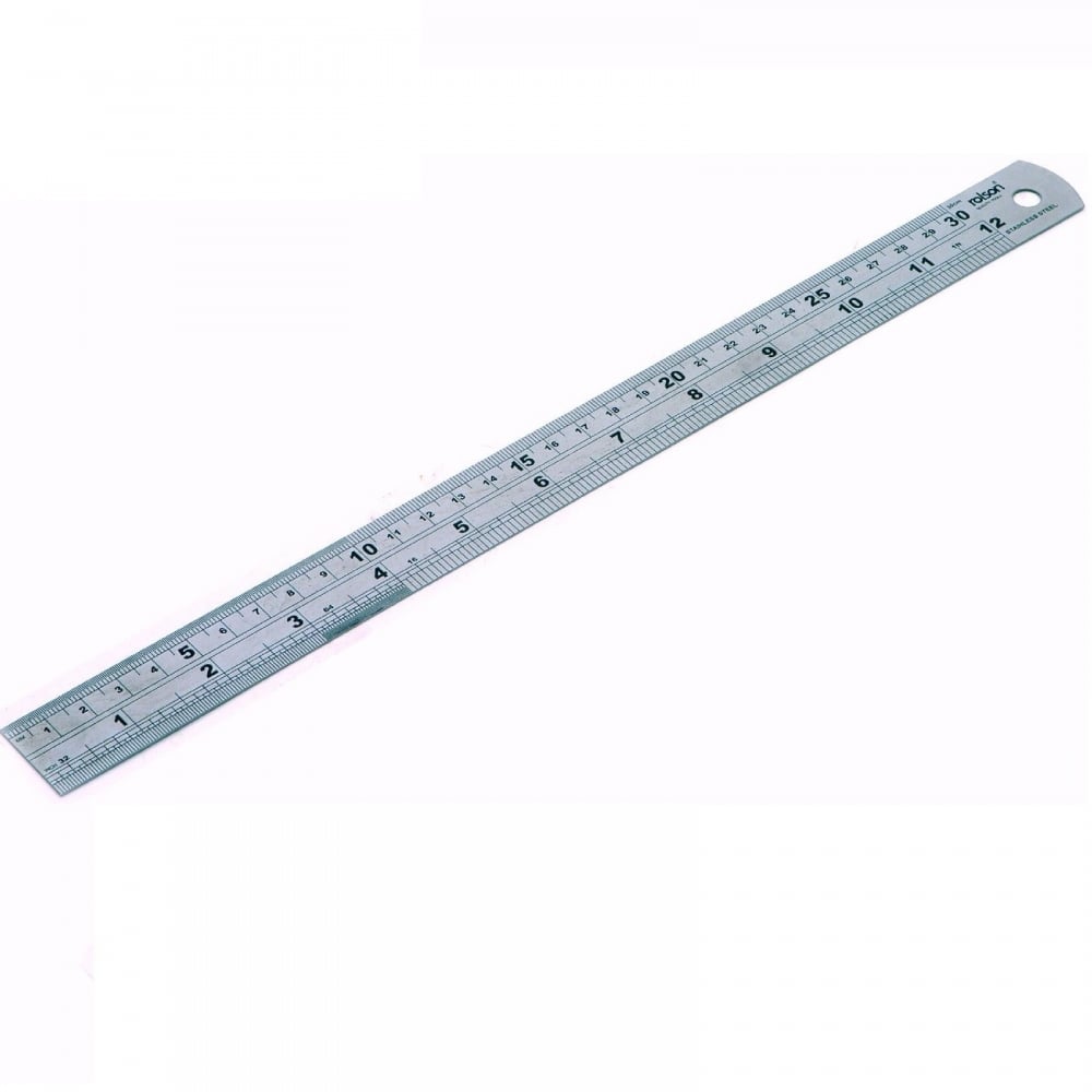12" / 300mm Stainless Steel Ruler Metric & Imperial Engineers Rule