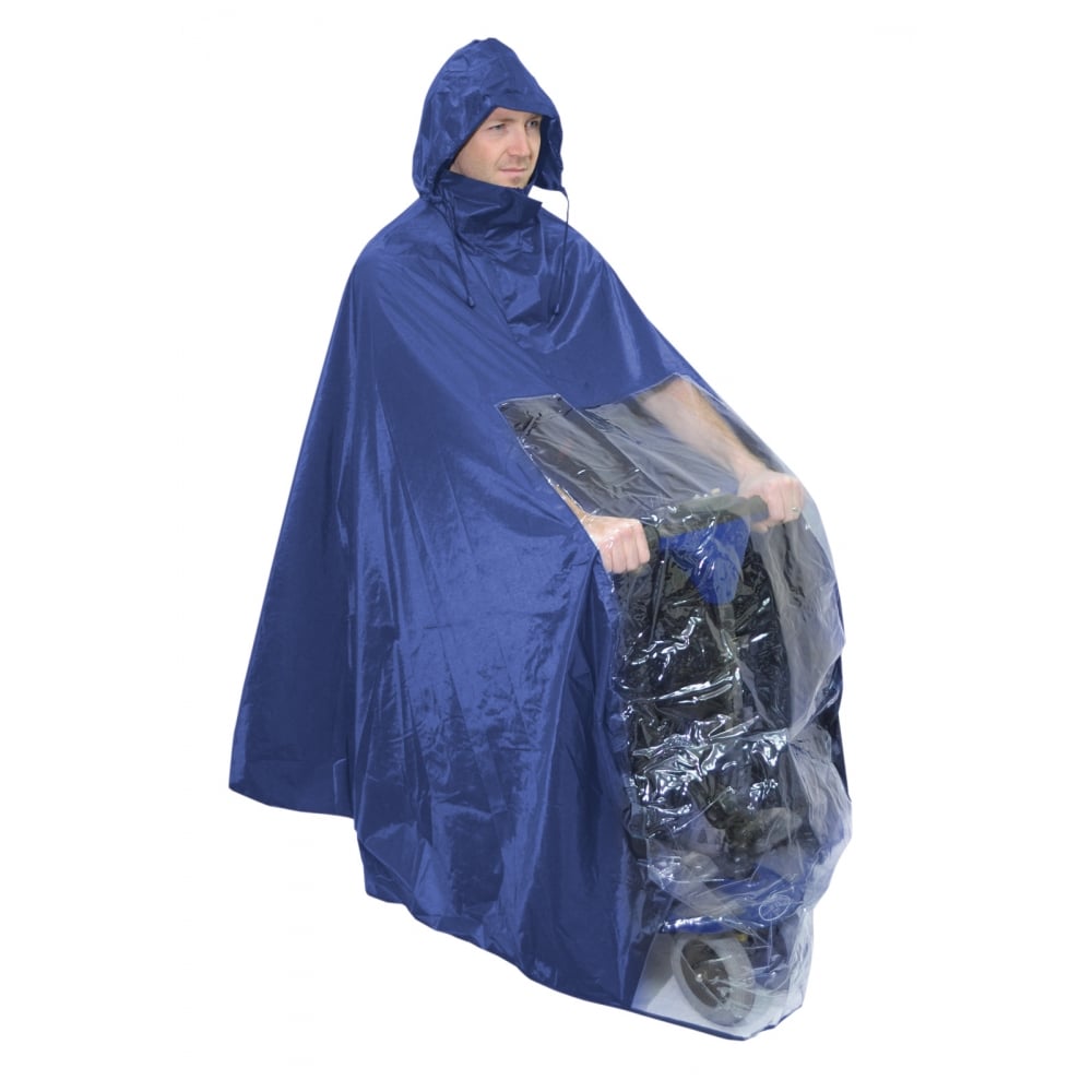 Lightweight Rain Coat Mobility Scooter Hooded Cape Mac Waterproof Poncho