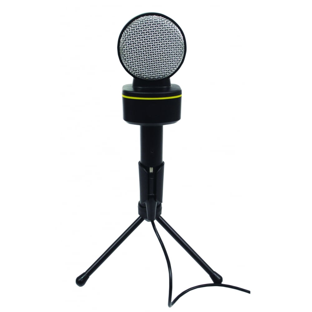 Digital Condenser Microphone 3.5mm Stereo Jack inc Stand For PC or Laptop