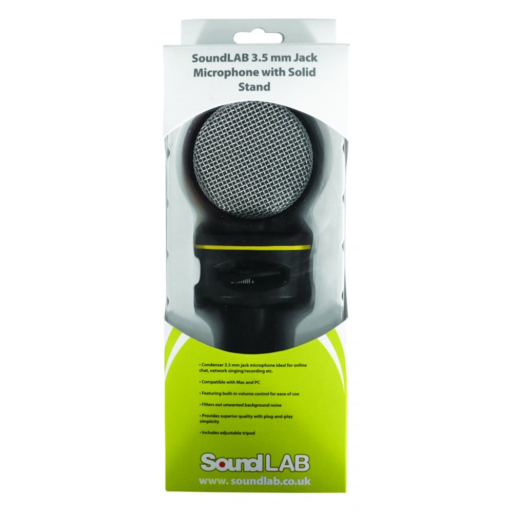 Digital Condenser Microphone 3.5mm Stereo Jack inc Stand For PC or Laptop