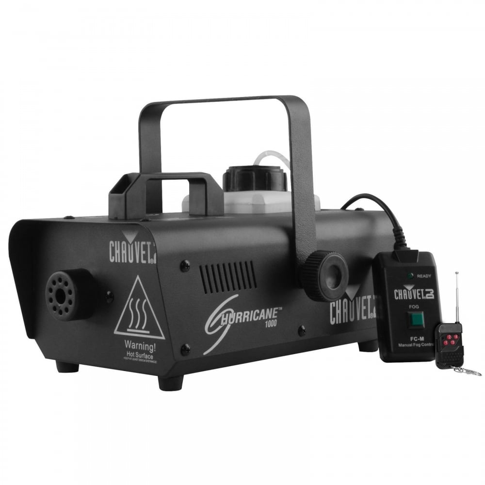 DJ Hurricane 1000 Lightweight Fog Machine W/Wired + Wireless Remote