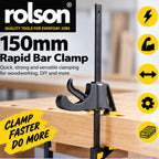 2pc Quick Grip Speed Light Duty Vice Bar 150mm Rapid Clamp Set 6"