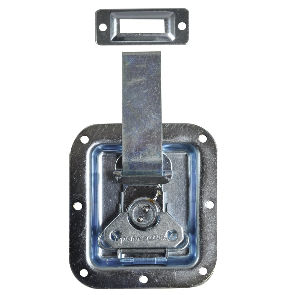 Butterfly Catch Silver Flight Case Over Latch with Extended Arm