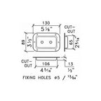 Punched Metal Connector Dish Plate for 2 x 6.35mm Sockets Mono Stereo