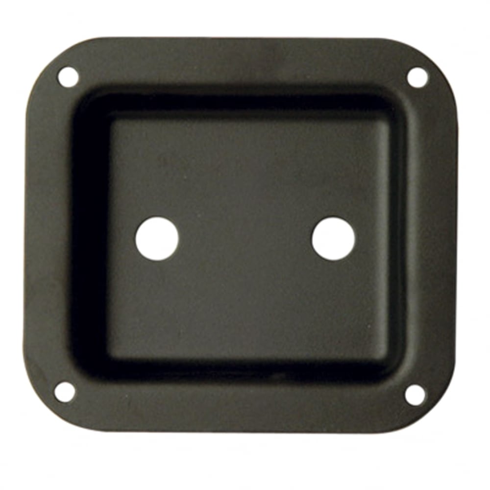 Square Punched Metal Connector Dish Plate for 2 x 6.35mm Sockets Mono Stereo