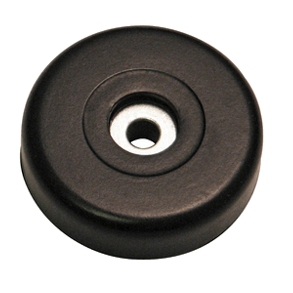 Black Rubber Feet with Integral Steel Wash inc Fixing Screws - Set of 4