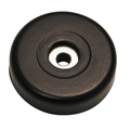 Black Rubber Foot with Integral Steel Wash