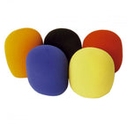 Pack of 5 Foam Microphone Windshield 43-50mm Opening Coloured
