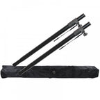 Pair of DJ PA Adjustable Speaker Poles 35mm Inc Bag Case