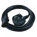 Black IEC (C13) to UK Mains Plug 2M Kettle Lead CE Approved