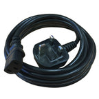 Black IEC (C13) to UK Mains Plug 5M Kettle Lead CE Approved Multi Packs