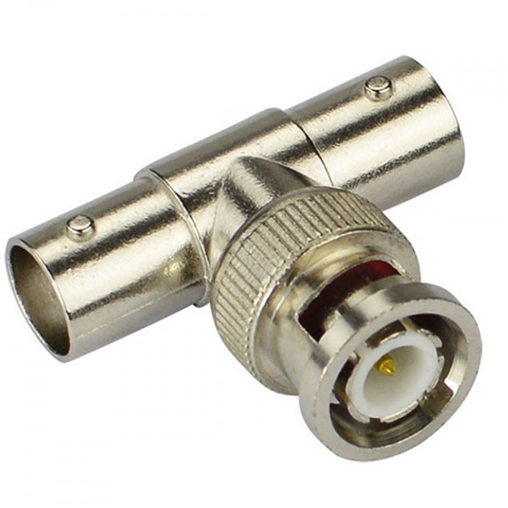 BNC Male Plug To Twin BNC Female Sockets Aerial Adapter