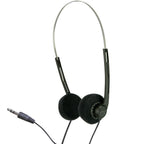 Lightweight Stereo black Pad Headphones for Schools Tour Companies Bulk