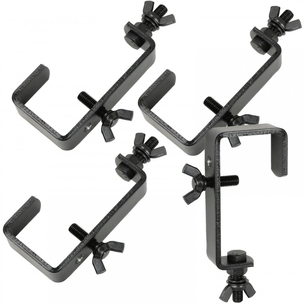 Black Heavy Duty 50mm Steel Truss G Clamp Hook Bracket