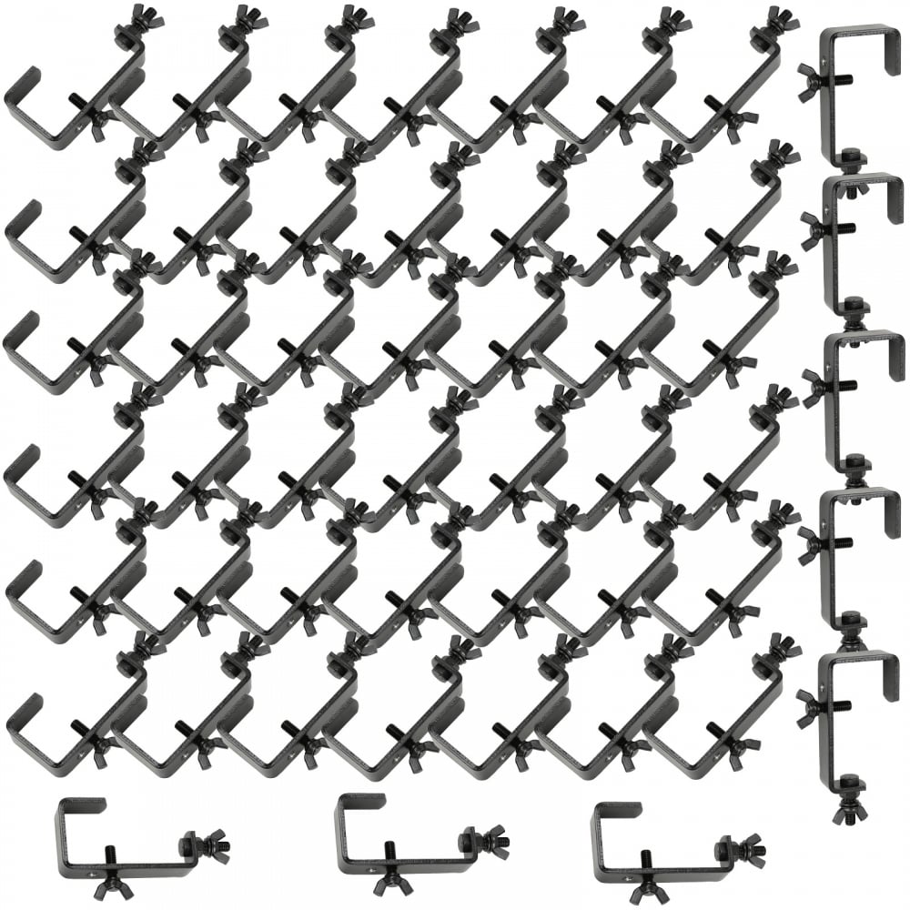 Black Heavy Duty 50mm Steel Truss G Clamp Hook Bracket