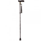 Extendable Plastic Handled Walking Stick with Engraved Pattern