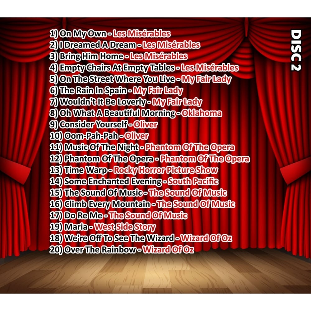 Karaoke CDG - The Best of Musicals - Double CD+G Discs