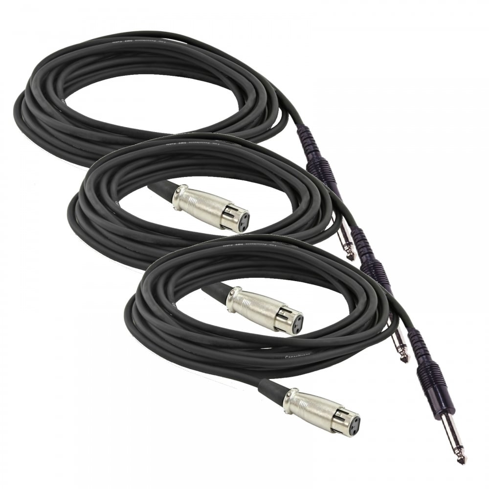 Pro Dynamic Vocal Kit 3 x Microphones Leads & Stands