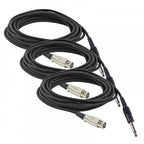Pro Dynamic Vocal Kit 3 x Microphones Leads & Stands
