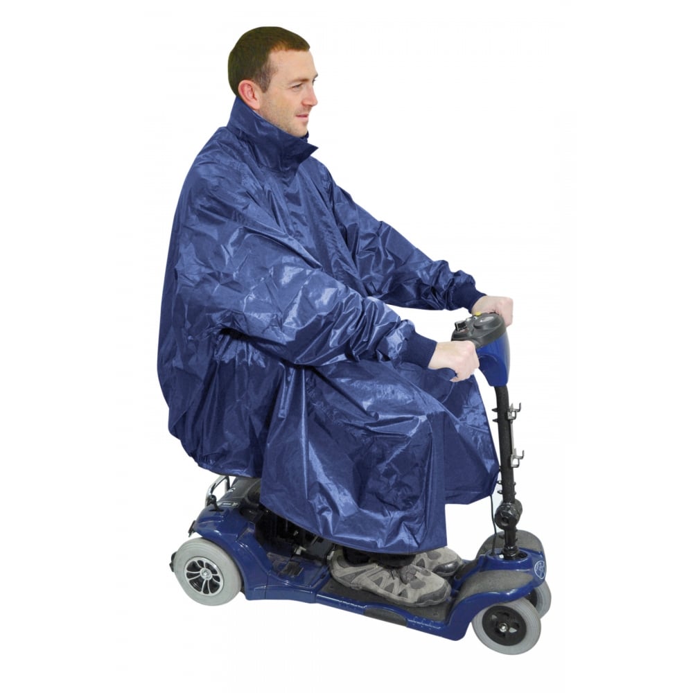 Waterproof Light Weight Rain Coat Mobility Scooter Hooded Cape Mac Poncho