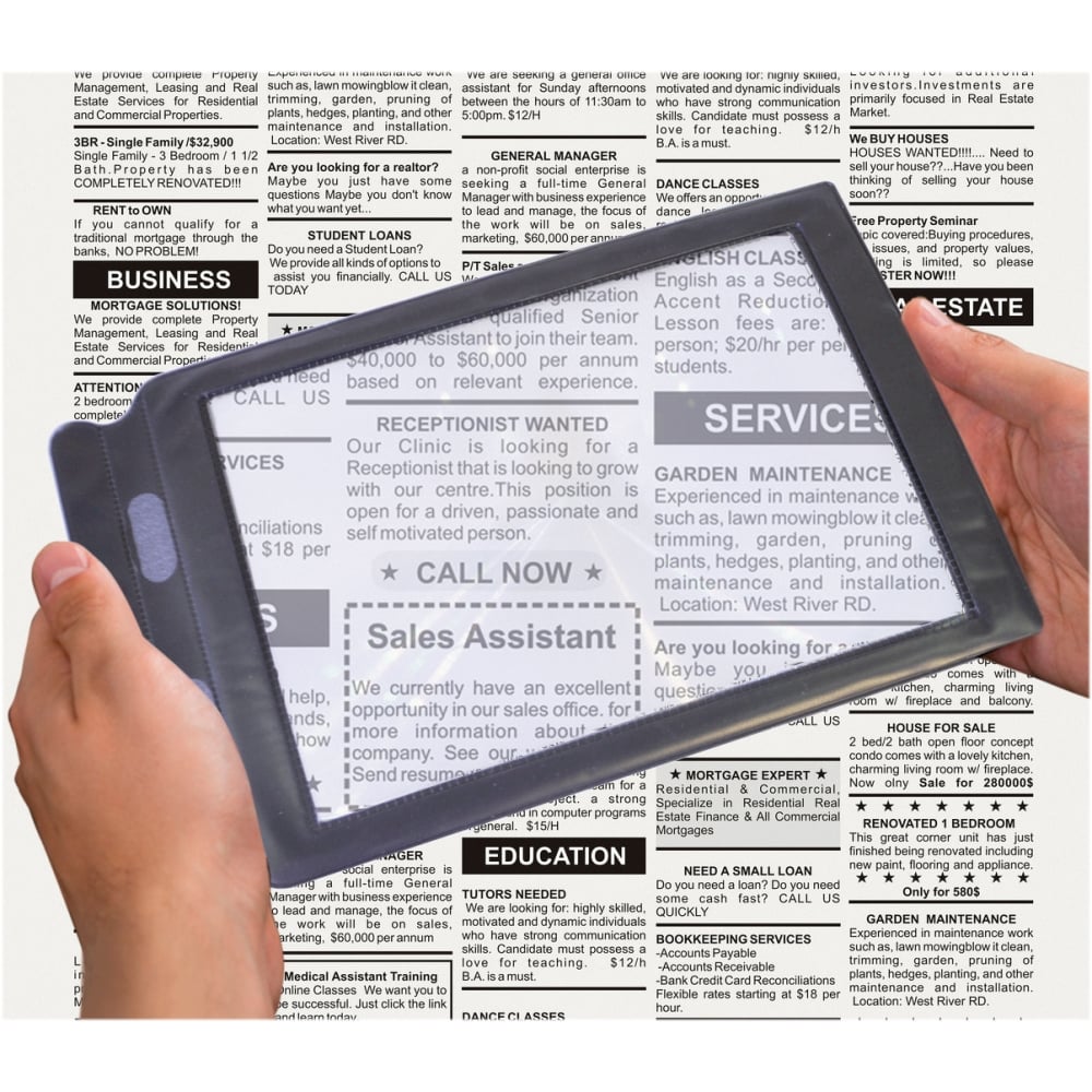 A4 Full Page Magnifier Sheet LARGE Reading Aid Lens
