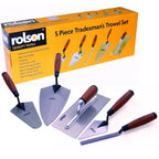 5 Piece Builder Tradesman Trowel Set - Brick Laying - Plastering 5pc