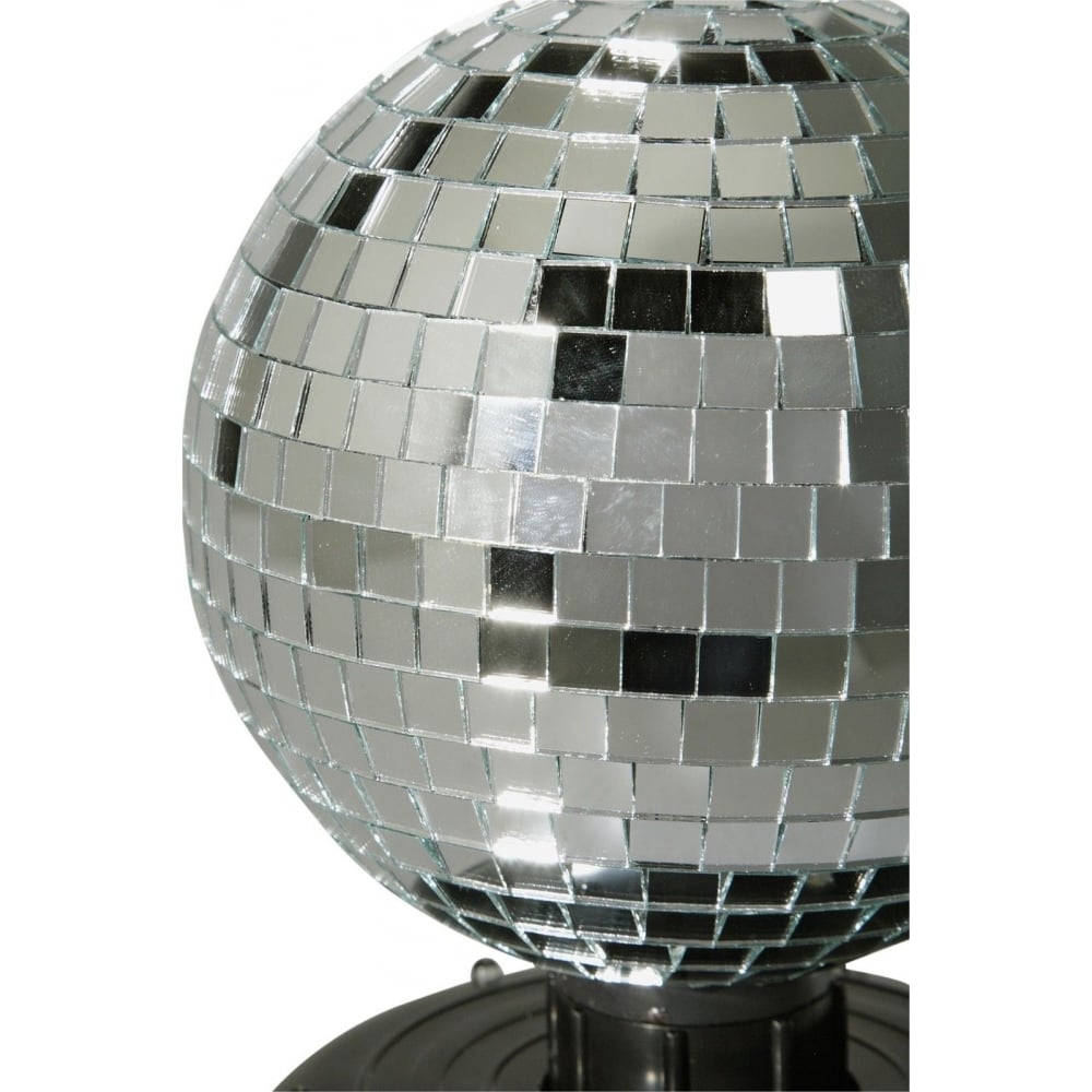 Table Top Standing Rotating Mirror Ball with Built-In LED