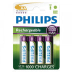 4 AA 1300mAh NiMH Rechargeable Batteries - Battery Pack of Four