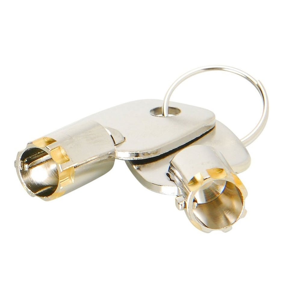 C Rating/3 A On / Off Tubular Security Key Switch Full Metal Round Lock Inc Two Keys