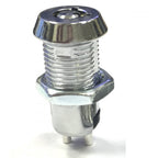 C Rating/2 A On / Off Tubular Security Key Switch Full Metal Round Lock Inc Two Keys