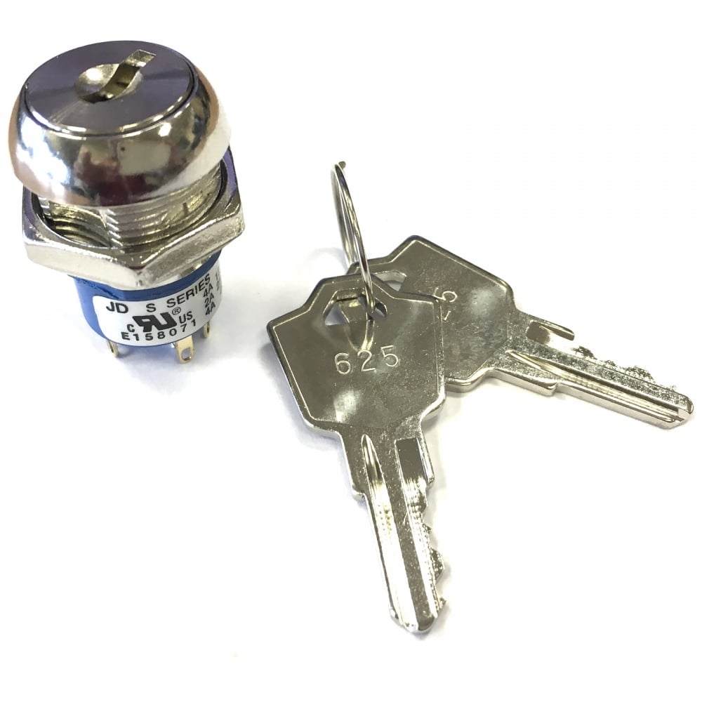 3 Tag Key Switch SPST 2 keys 1 Keypull keyswitch